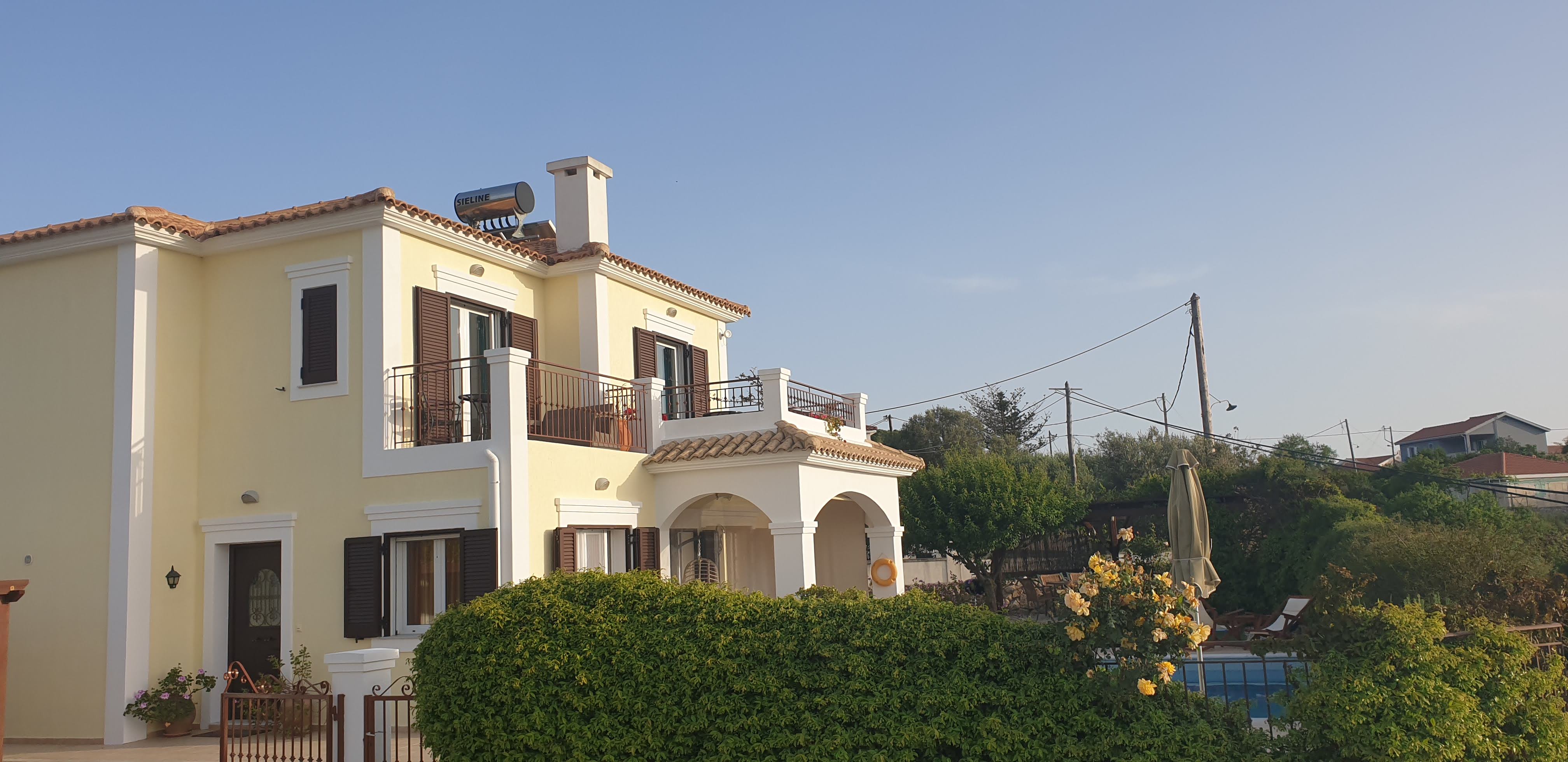 The villa building from outside